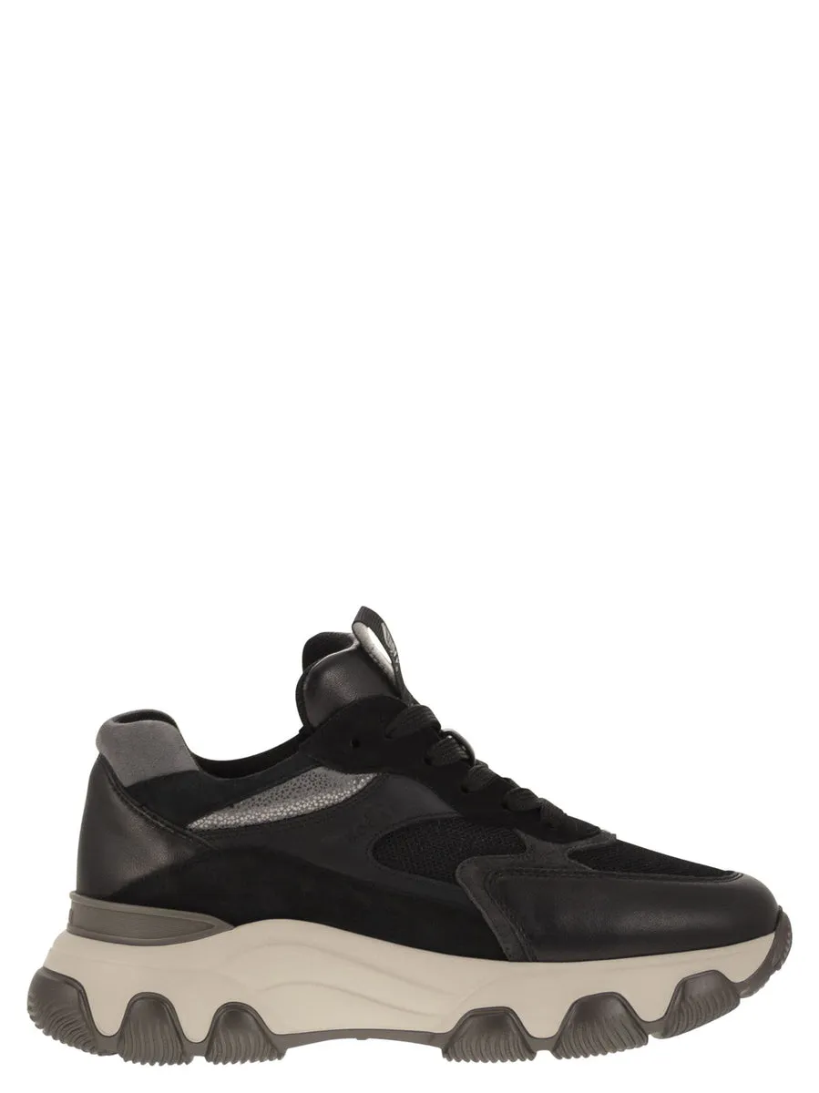 Hogan    Hogan Hyperactive Leather And Fabric Trainers