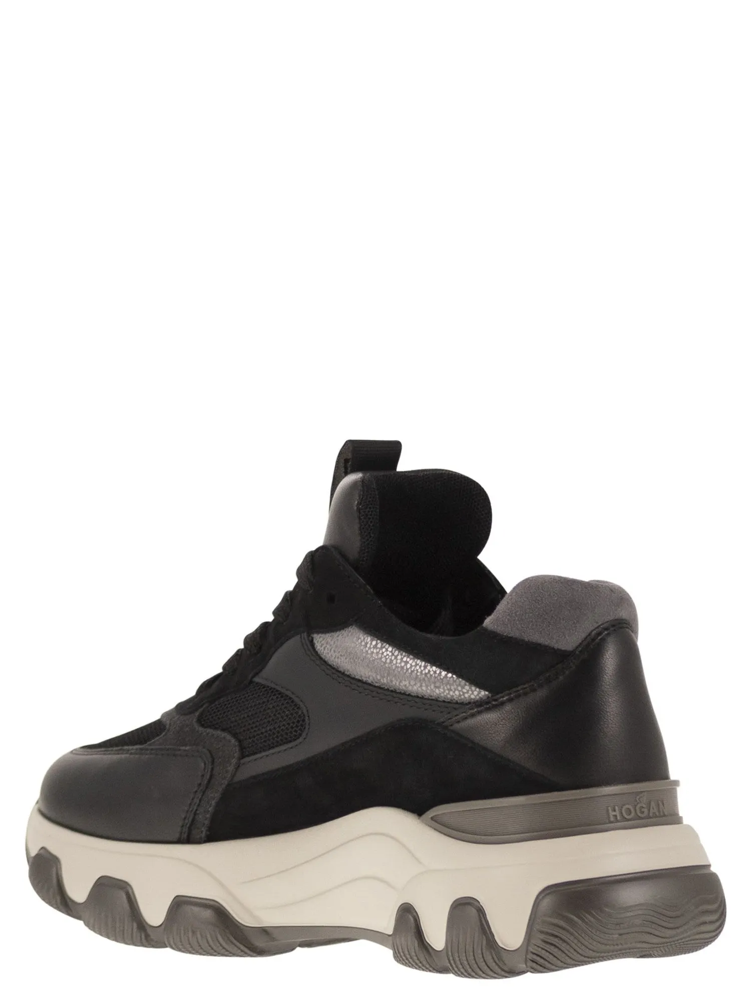 Hogan    Hogan Hyperactive Leather And Fabric Trainers