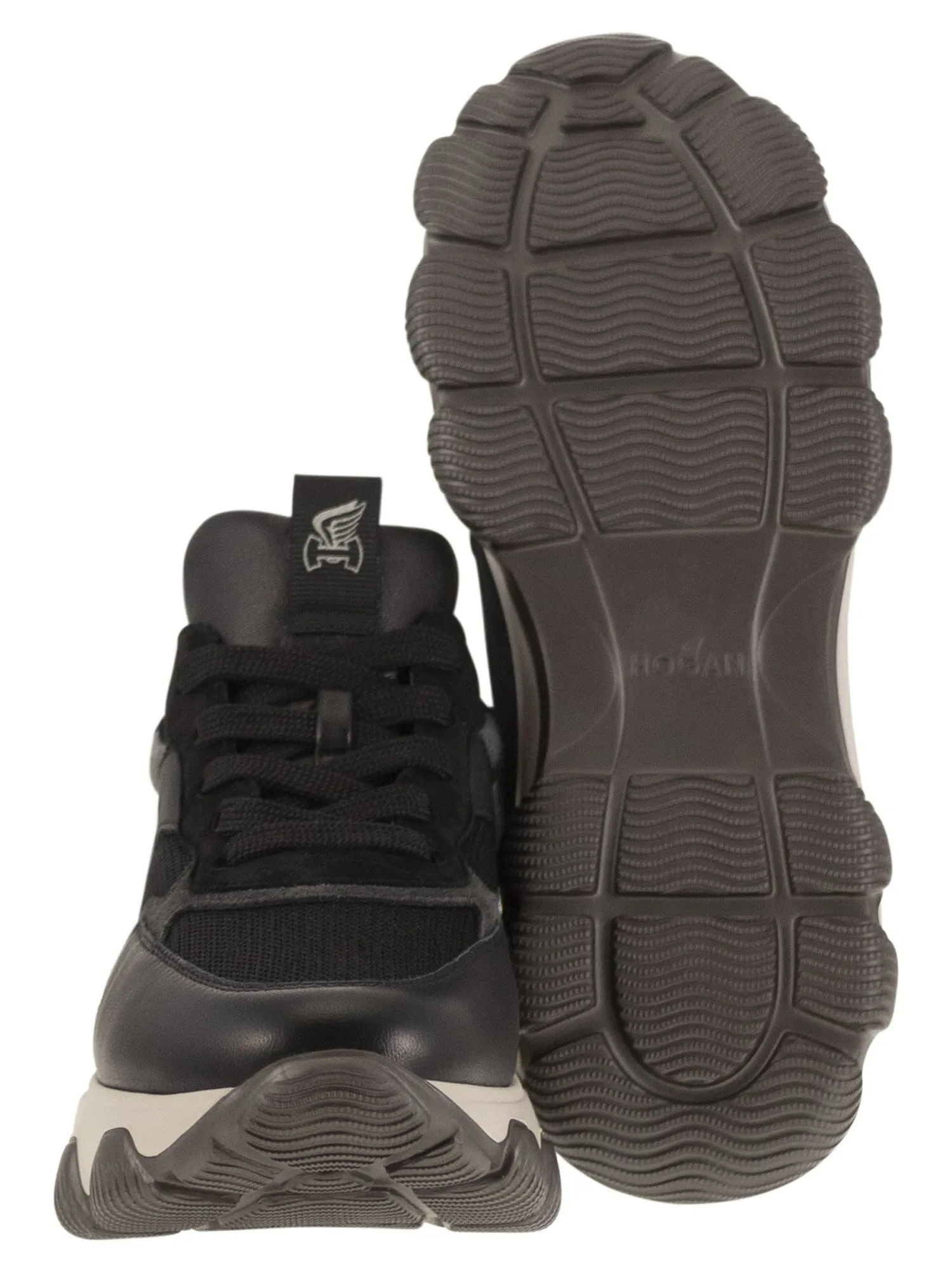 Hogan    Hogan Hyperactive Leather And Fabric Trainers