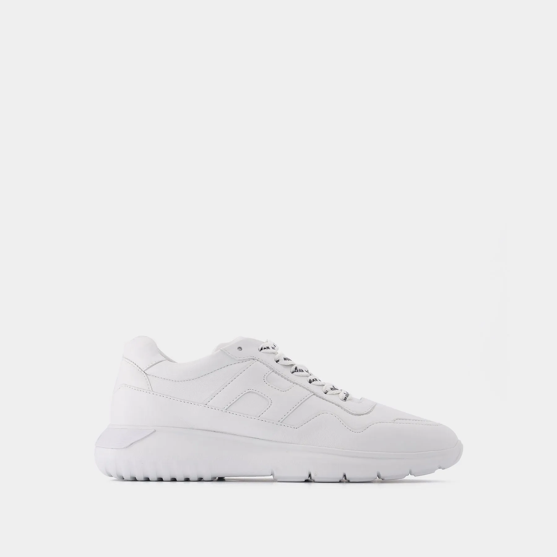 Hogan  Interactive3 Allacciato Pelle Sneakers in White Leather