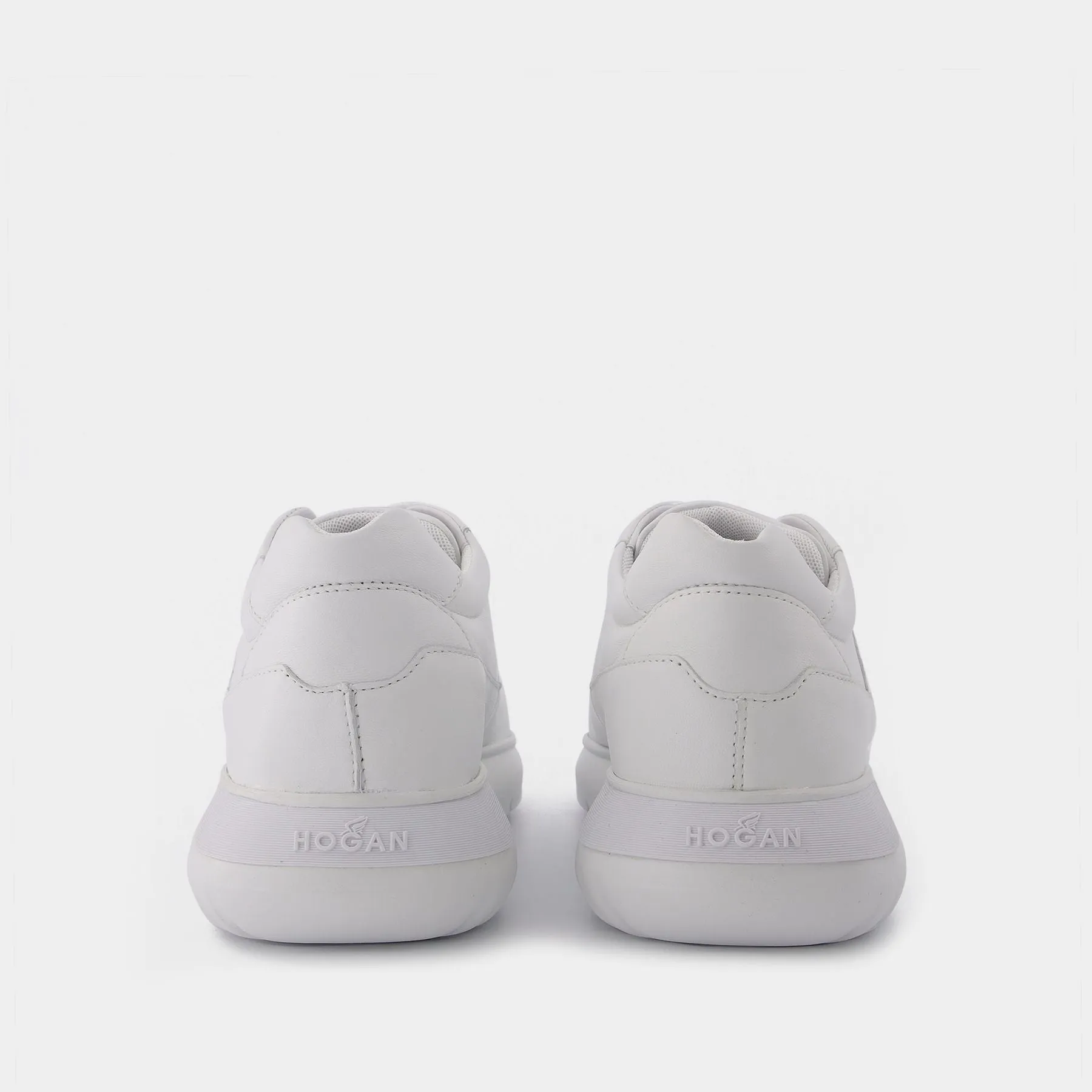 Hogan  Interactive3 Allacciato Pelle Sneakers in White Leather