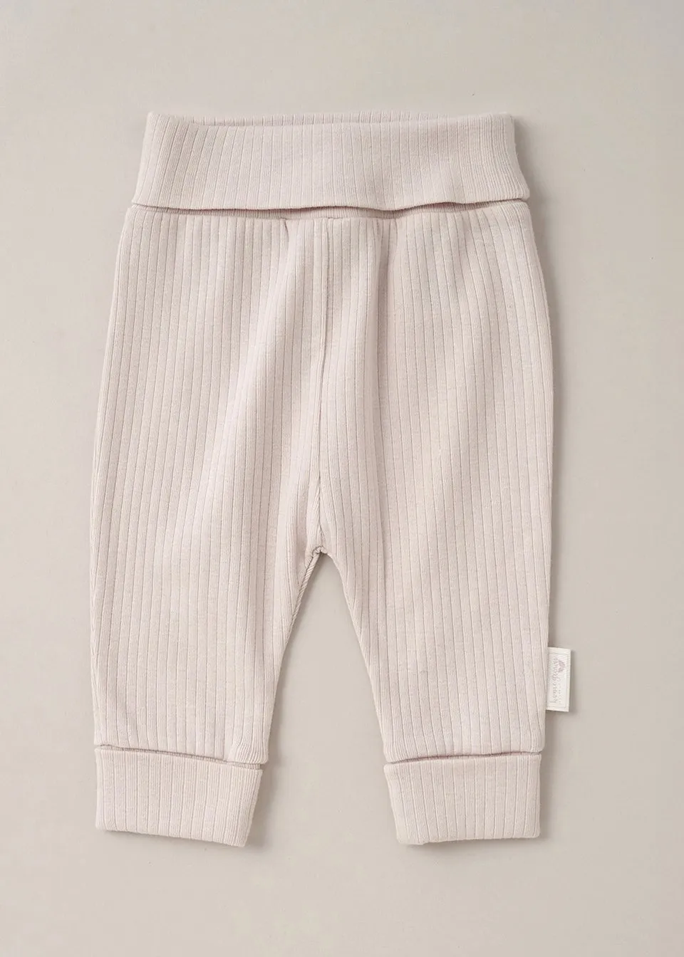 Homegrown Beige  3-Piece Ribbed Bodysuit, Joggers and Bear Hat Set