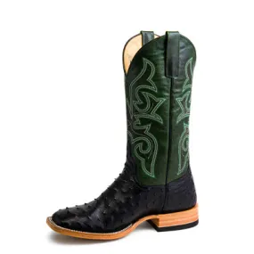 HorsePower Top Hand Black Full Quill Ostrich Men's Boot