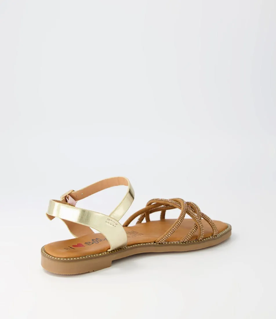 I LOVE BILLY Ashlyn Gold Multi Sandals