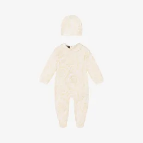 Ivory Cotton Babysuit & Hat Set