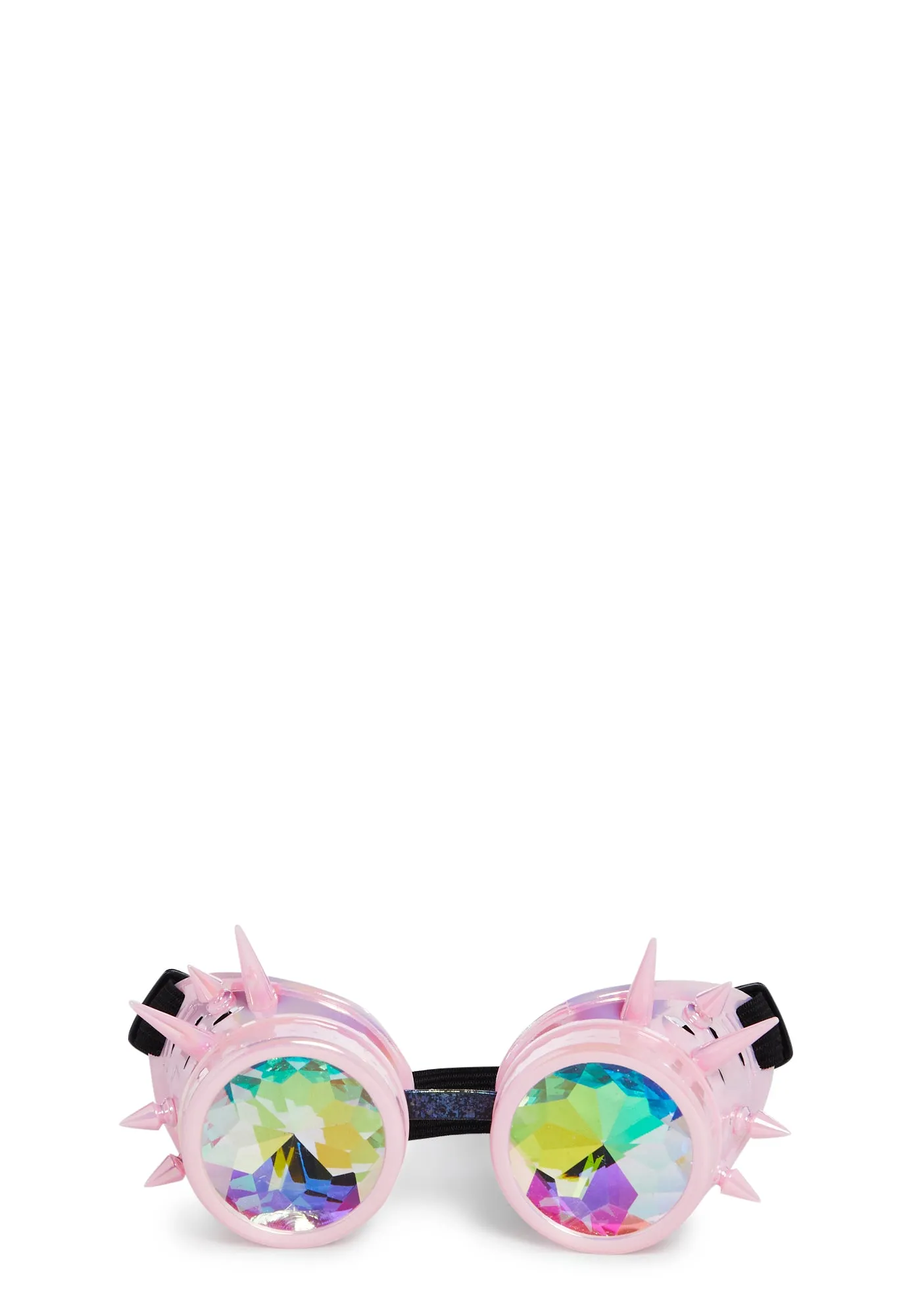 Kaleidoscope Eyes Spiked Goggles - Light Pink-