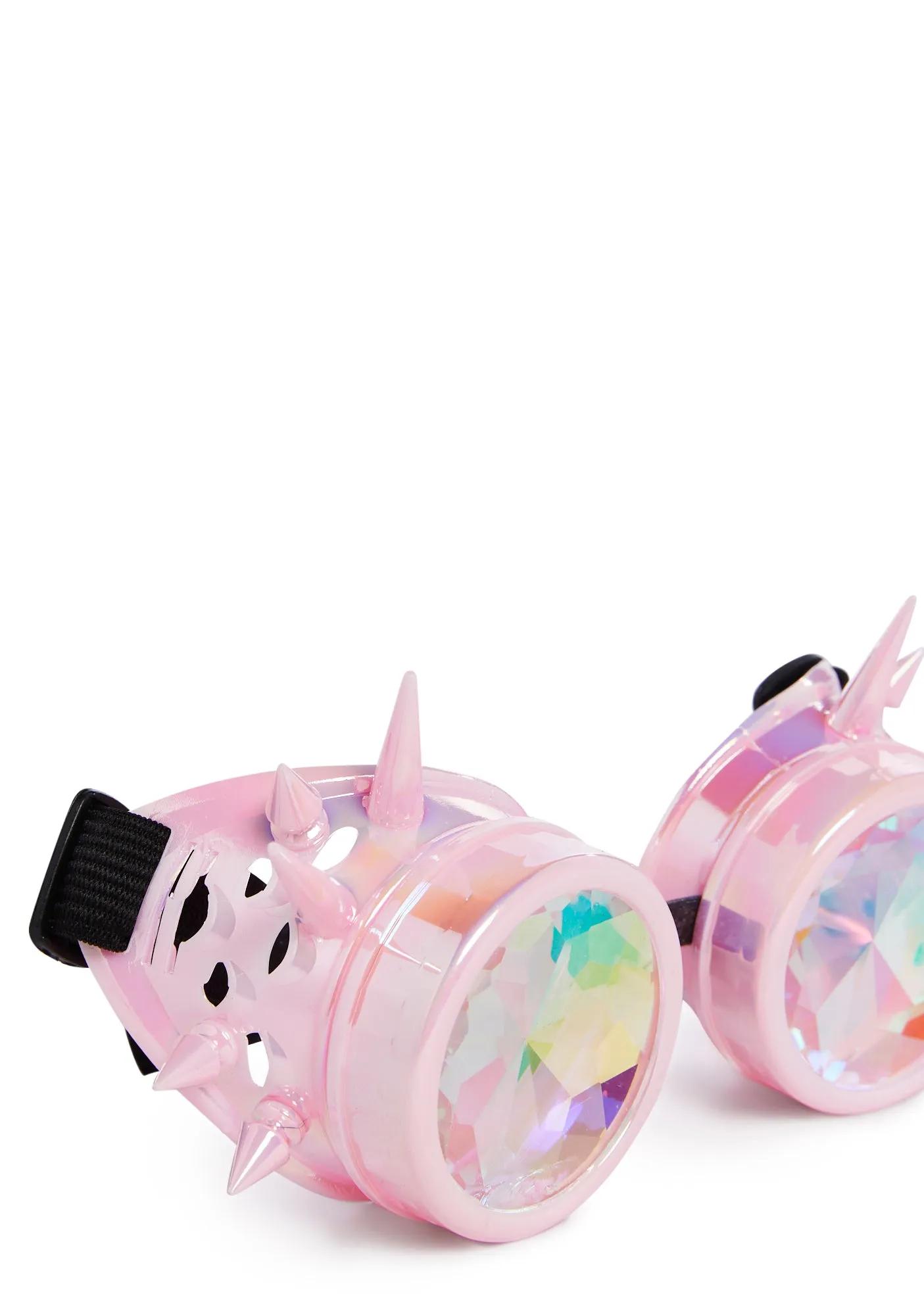 Kaleidoscope Eyes Spiked Goggles - Light Pink-