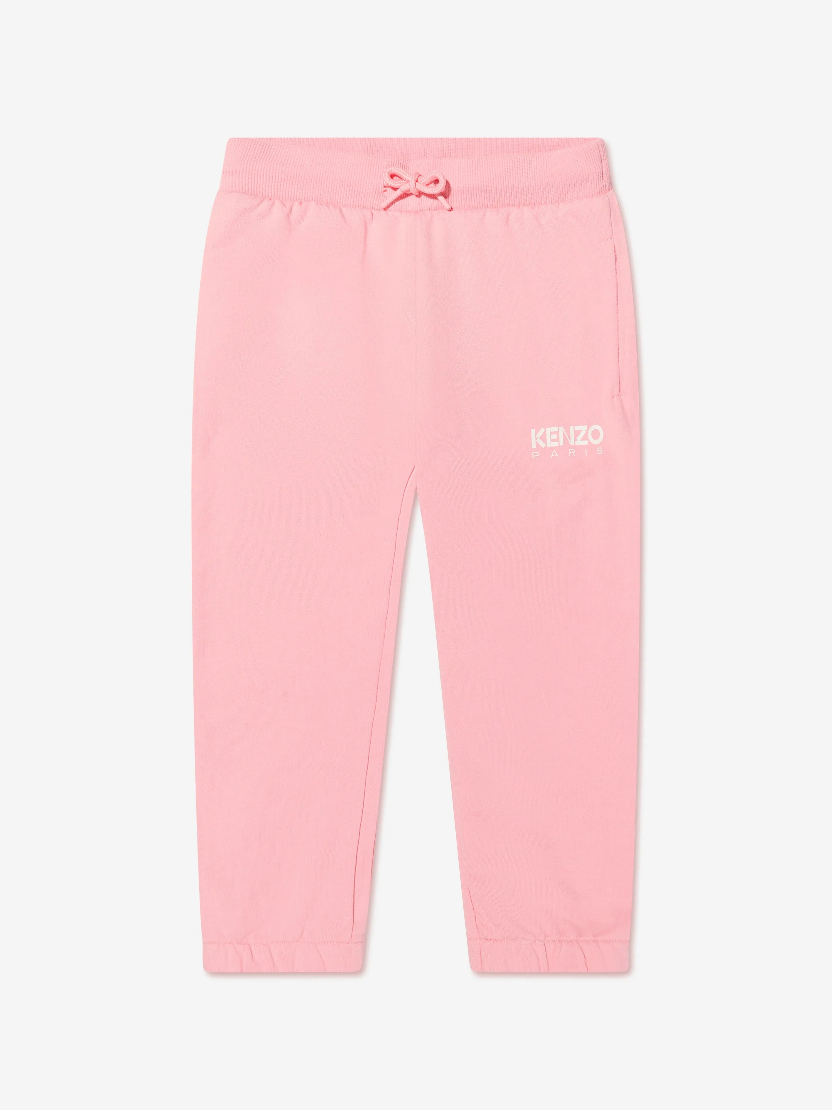 KENZO KIDS - Girls Logo Print Joggers in Pink | Childsplay Clothing