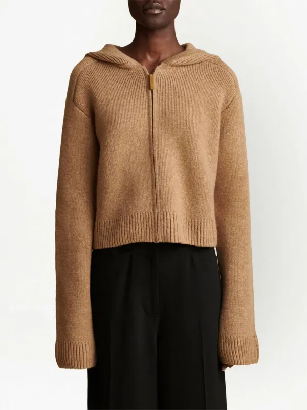 KHAITE Winston Hoodie Camel | Luxury and style at your fingertips