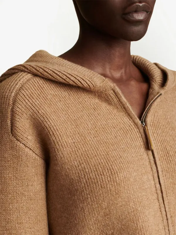 KHAITE Winston Hoodie Camel | Luxury and style at your fingertips