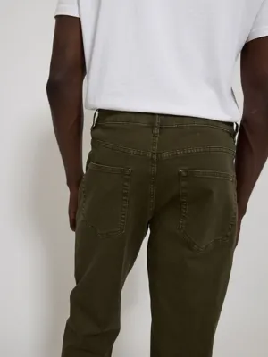 Khaki Straight Fit Denim Jeans | Men | George at ASDA