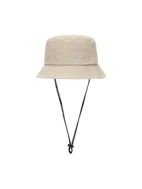 [KIDS] Big Logo Embroidery Bucket Hat Beige