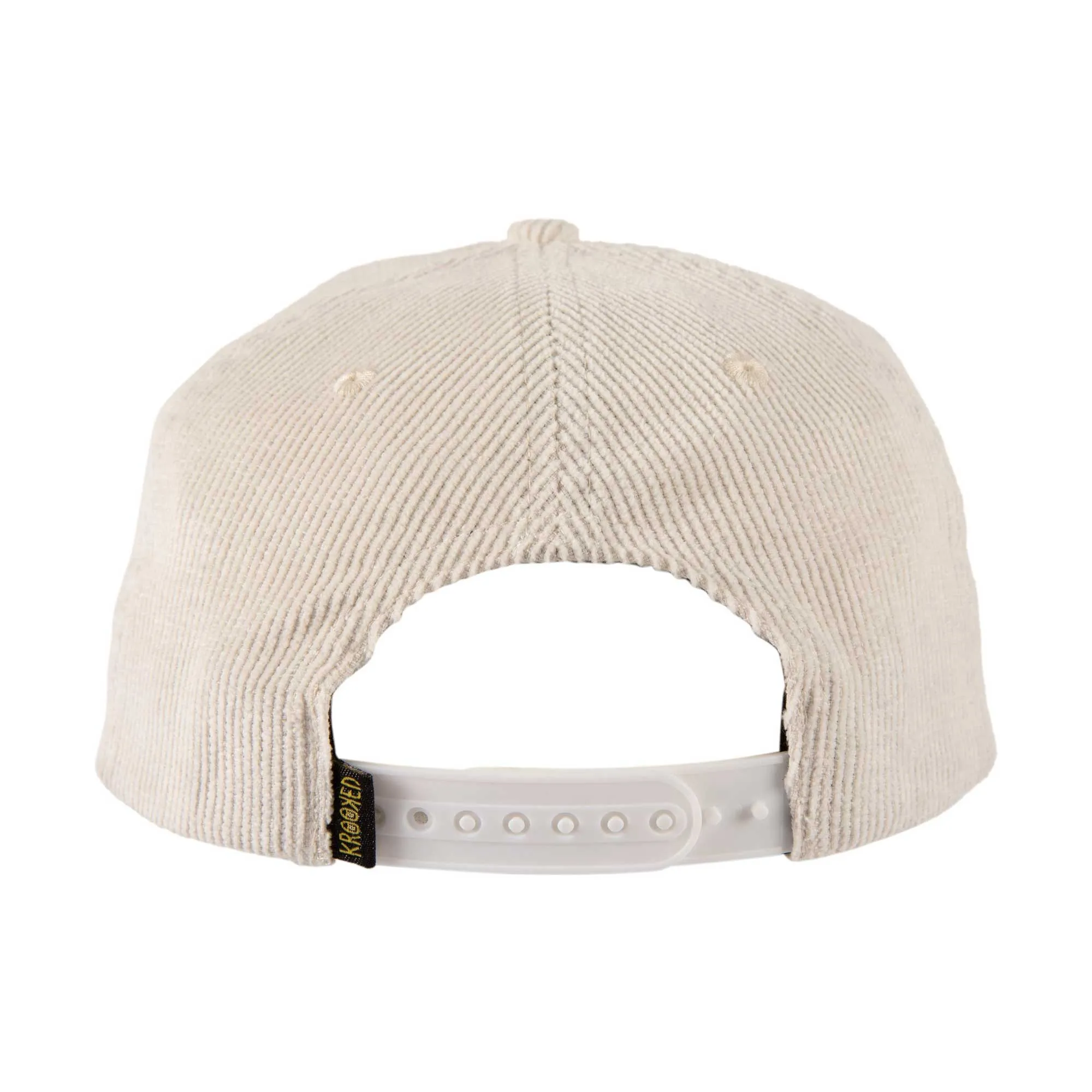 Krooked Corduroy Eyes Snapback Hat White/Yellow