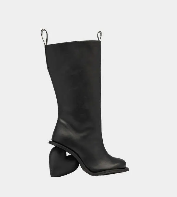 Leather Love Boot - Black