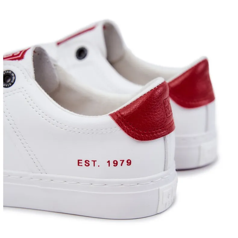 Leather Men's Sneakers Big Star JJ174106 White-Red