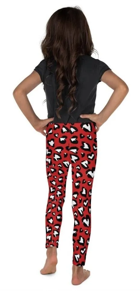 Leopard Hearts Kid's Leggings