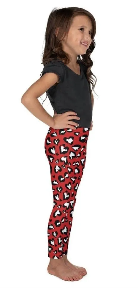 Leopard Hearts Kid's Leggings