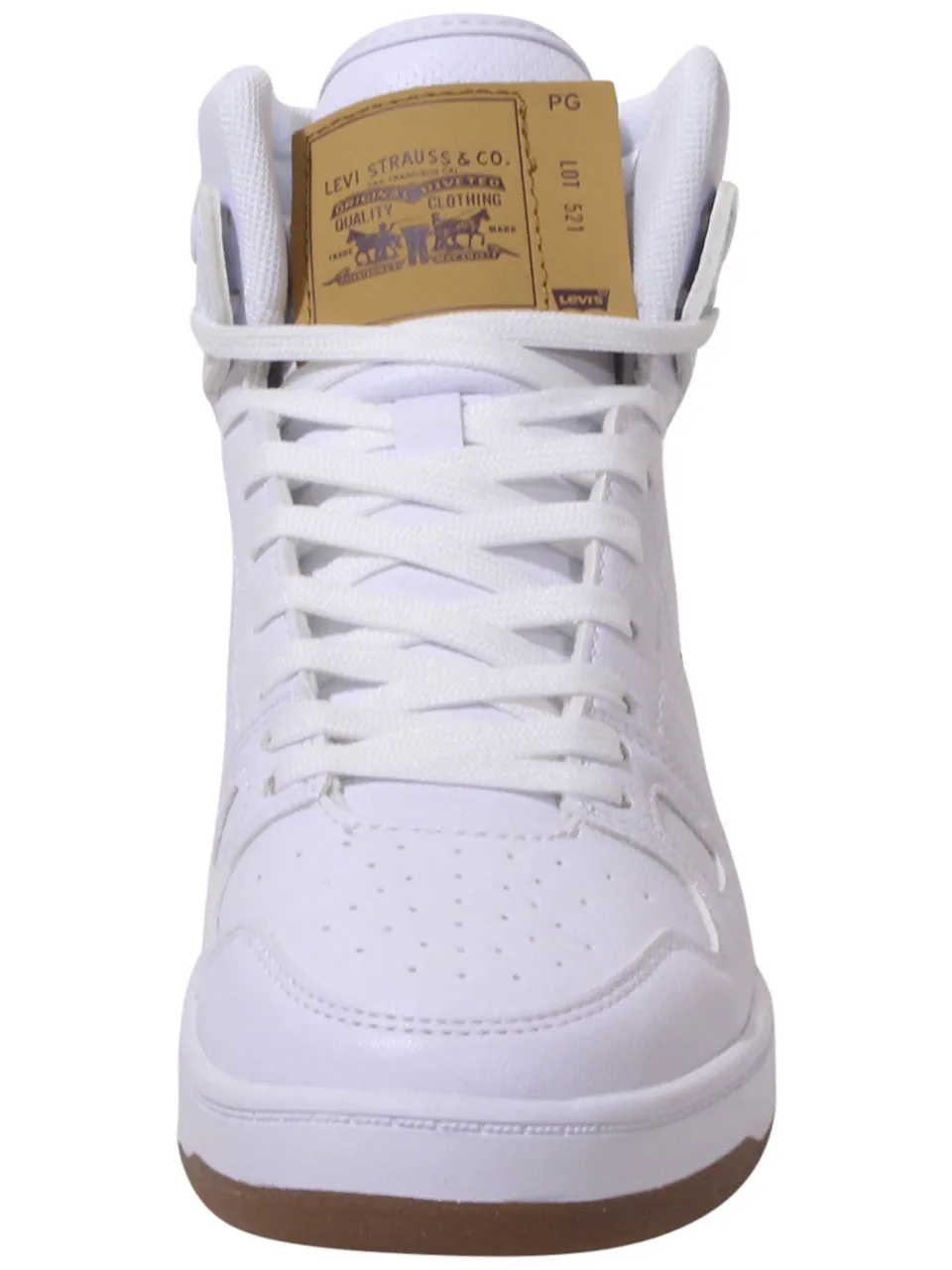 Levi's Men's 521-BB-HI-Pebbled-UL Sneakers High Top White/Gum Sz: 10 519708