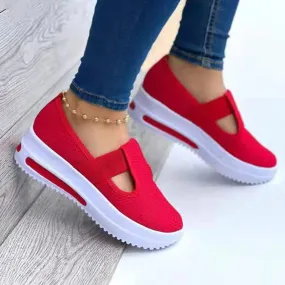 Libiyi spring new round toe platform women's sneakers