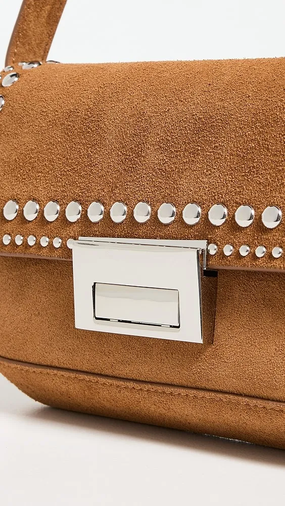 Loeffler Randall   Stefania Baguette Shoulder Bag with Lock Hardware 