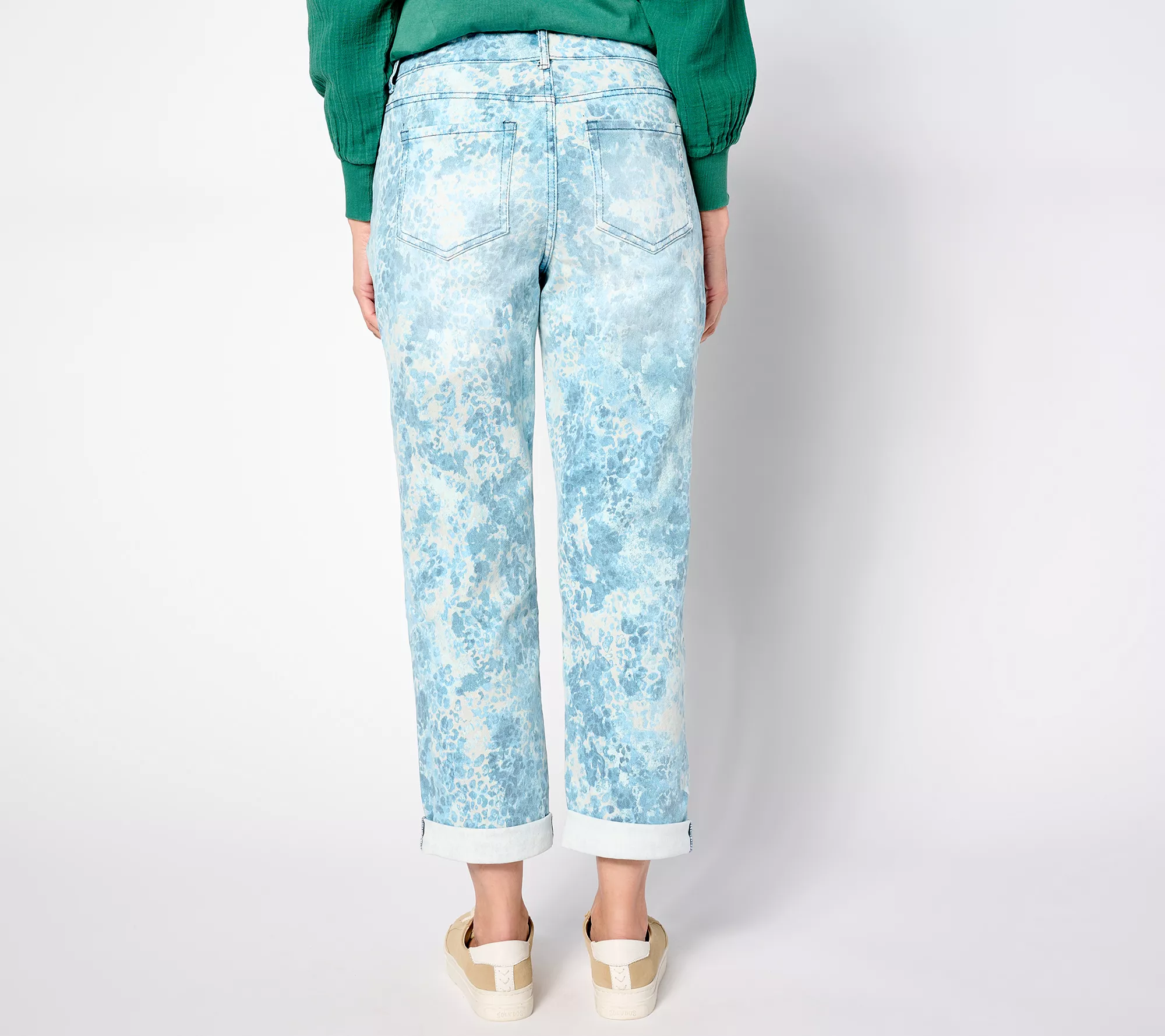 LOGO by Lori Goldstein Regular Printed Boyfriend Jeans