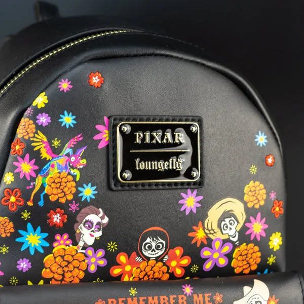 Loungefly x Disney Pixar Coco Remember Me Floral Mini Backpack