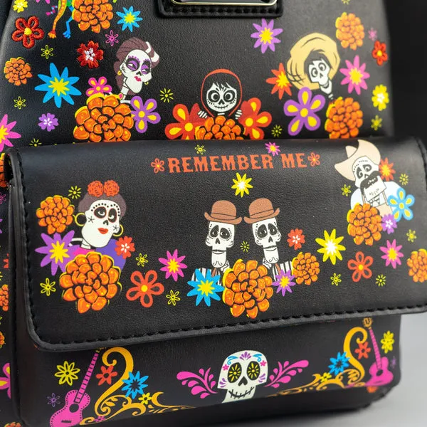 Loungefly x Disney Pixar Coco Remember Me Floral Mini Backpack