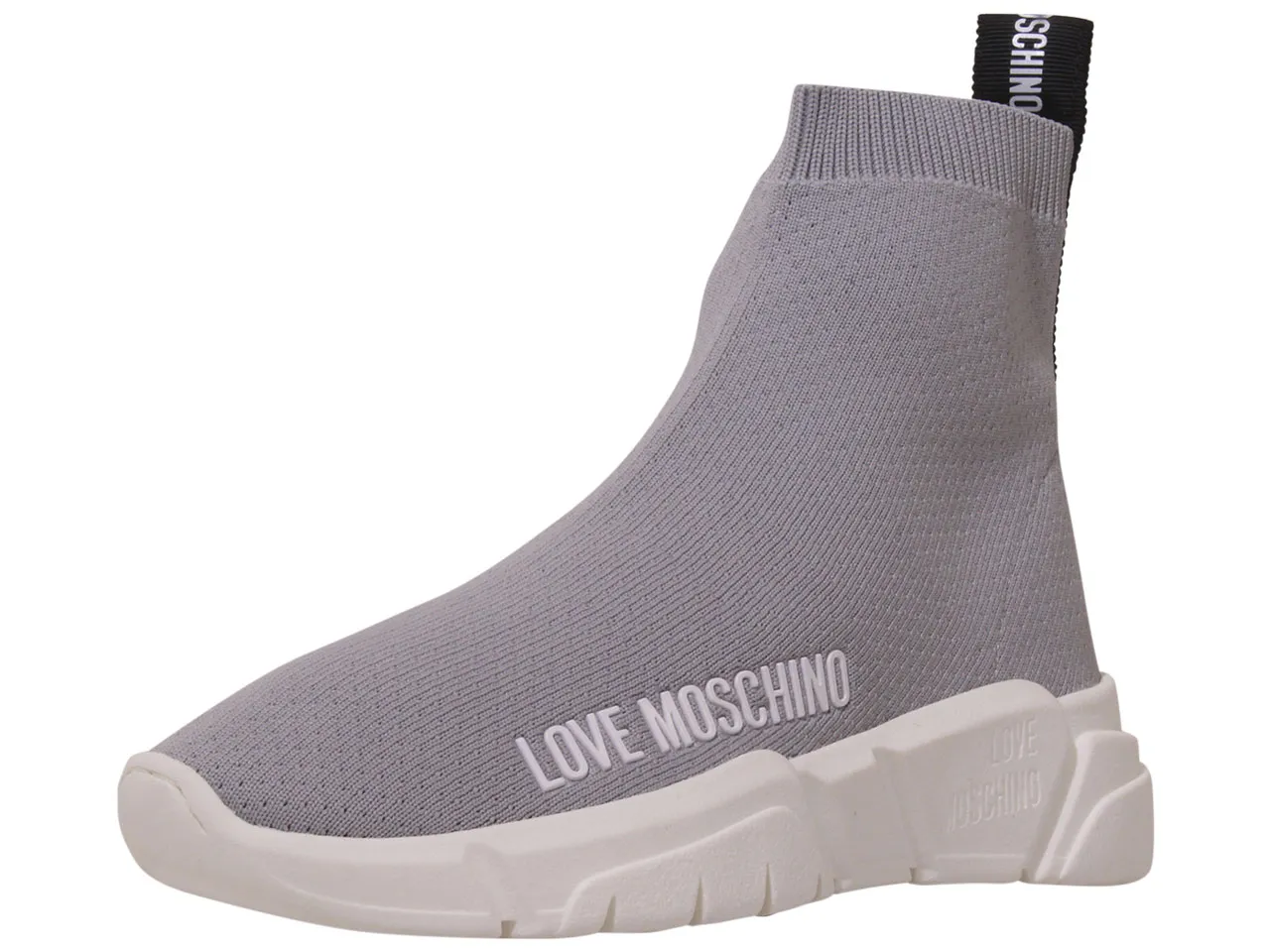 Love Moschino Women's Sneakers High Top Trainers Pearl Sz: 10