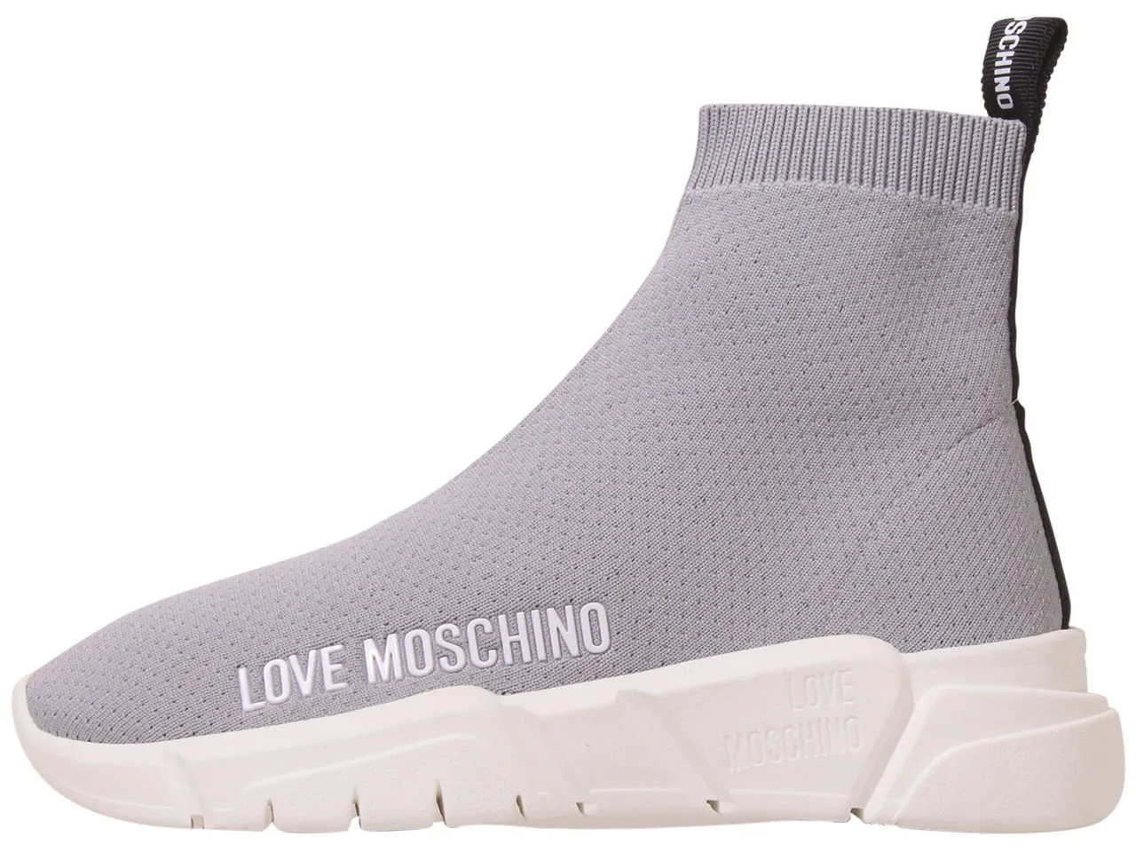 Love Moschino Women's Sneakers High Top Trainers Pearl Sz: 10