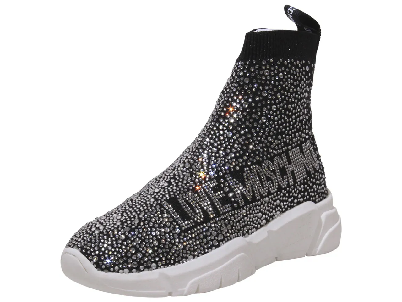 Love Moschino Women's Sneakers Rhinestone High Top