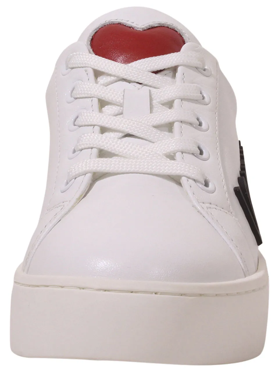 Love Moschino Women's Sneakers Rubber Logo White Sz: 10