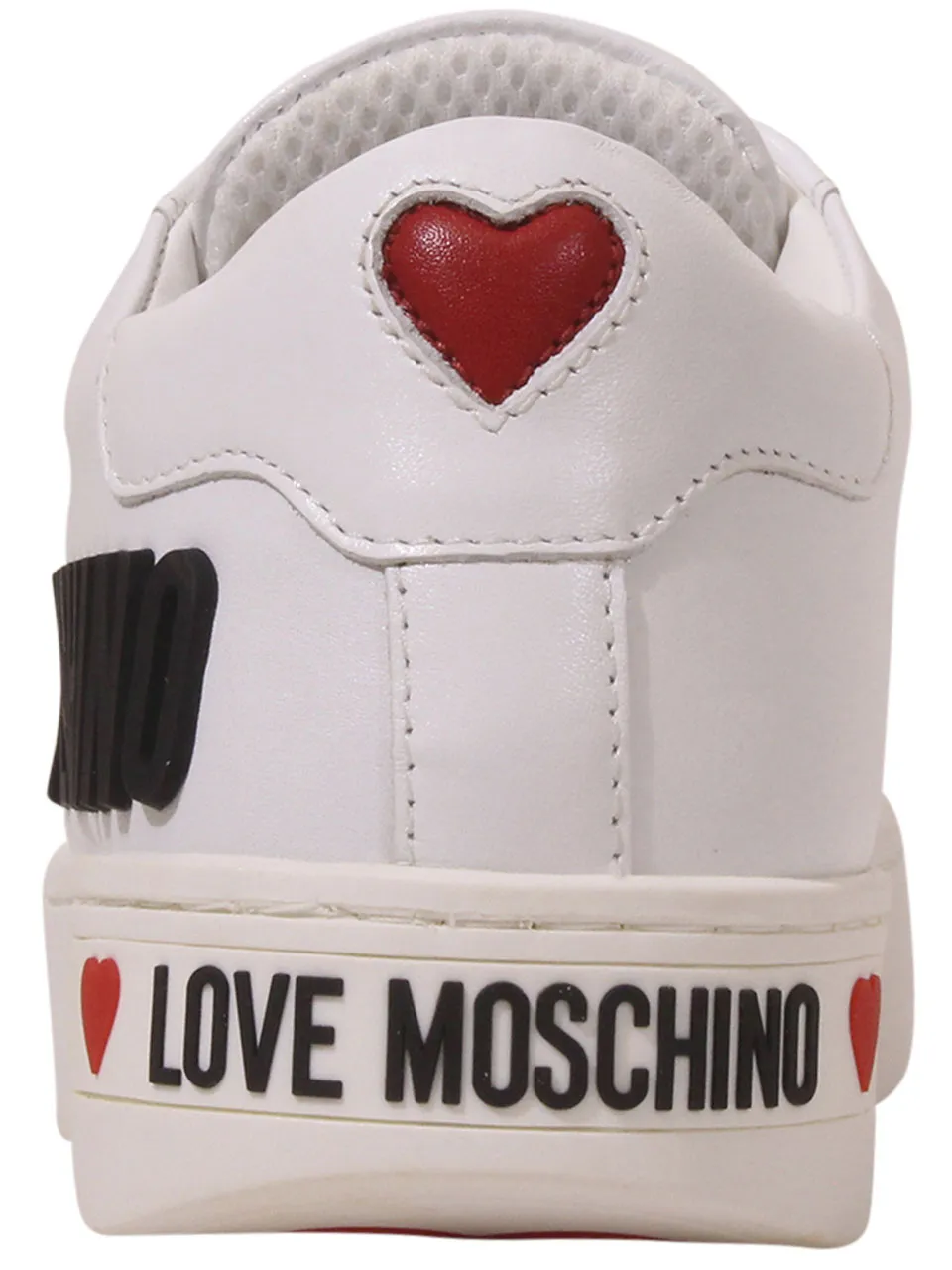 Love Moschino Women's Sneakers Rubber Logo White Sz: 10