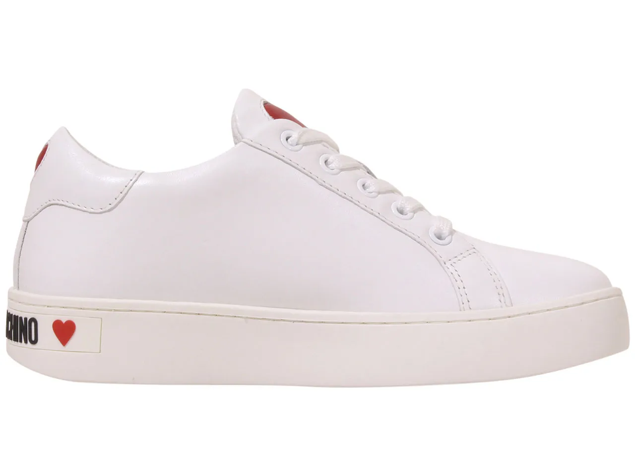 Love Moschino Women's Sneakers Rubber Logo White Sz: 10