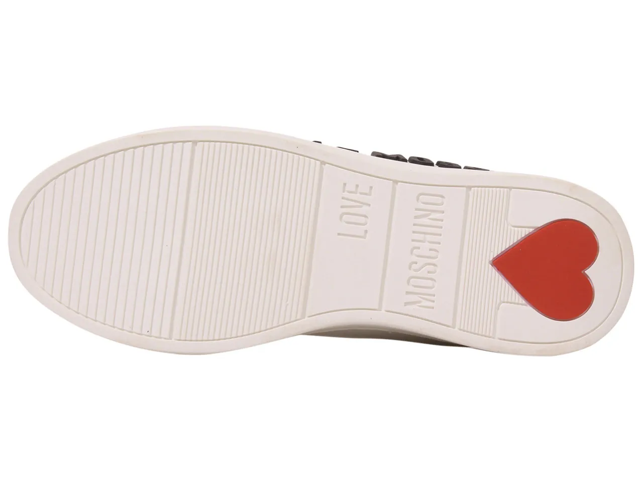 Love Moschino Women's Sneakers Rubber Logo White Sz: 8