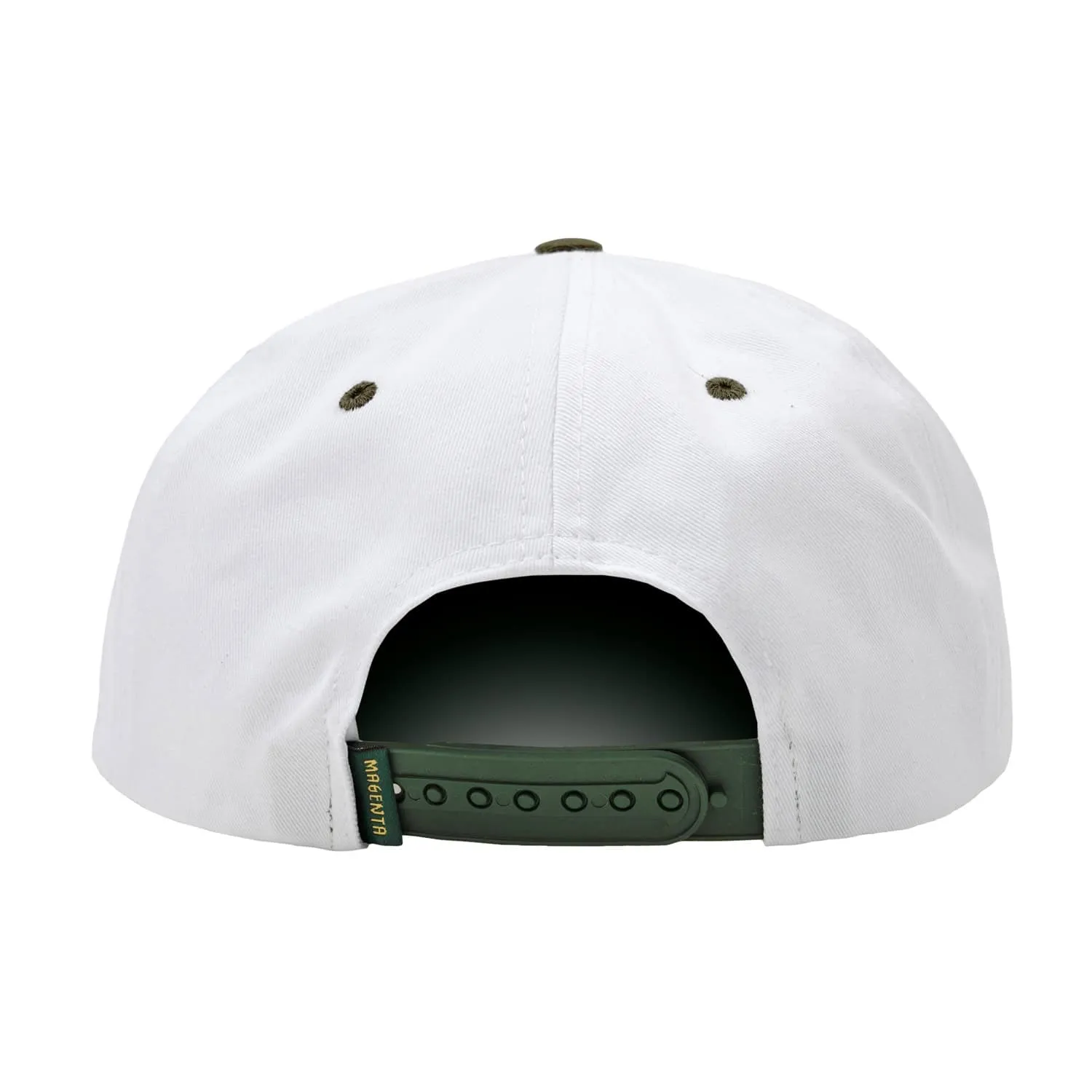 Magenta Odyssey Snapback Hat – White