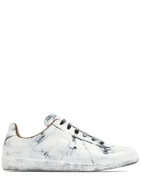 Maison Margiela   Replica Bianchetto leather low sneakers 