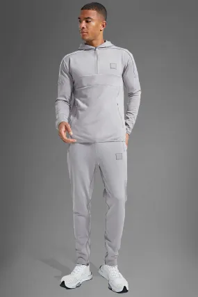 Man Active Gym Tech Hooded Tracksuit | boohooMAN UK