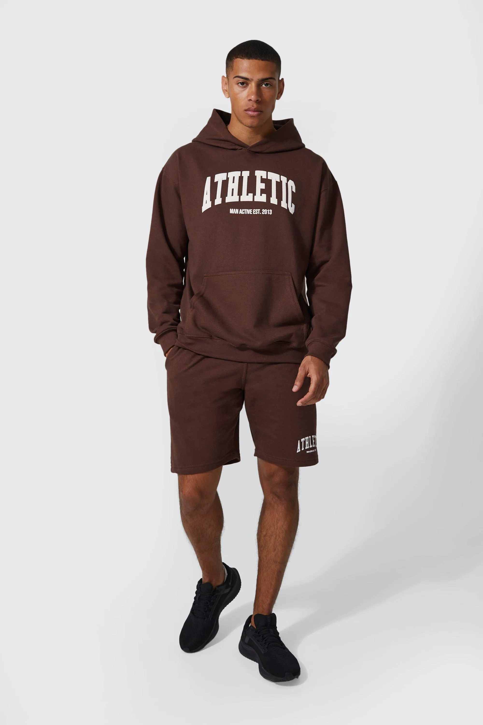 Man Active Oversized Athletic Short Tracksuit | boohooMAN UK