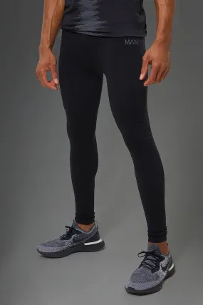 Man Active Seamless Side Stripe Leggings