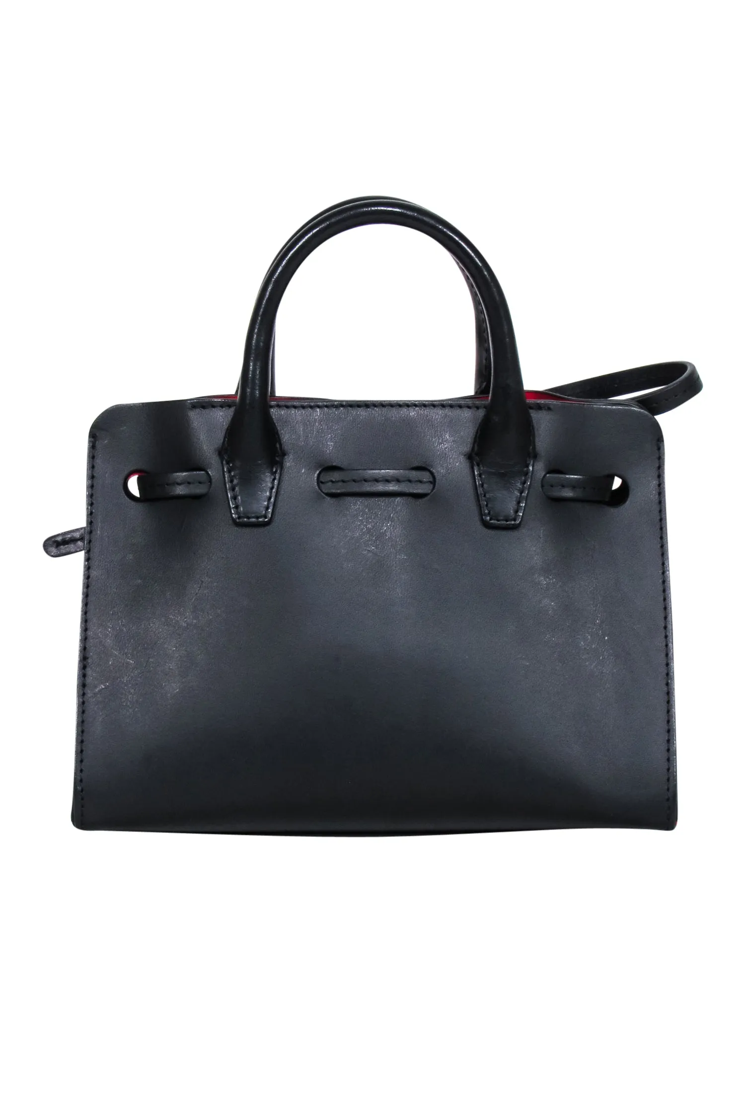 Mansur Gavriel - Black Italian Vegetable Tanned Leather Mini Mini Sun Bag