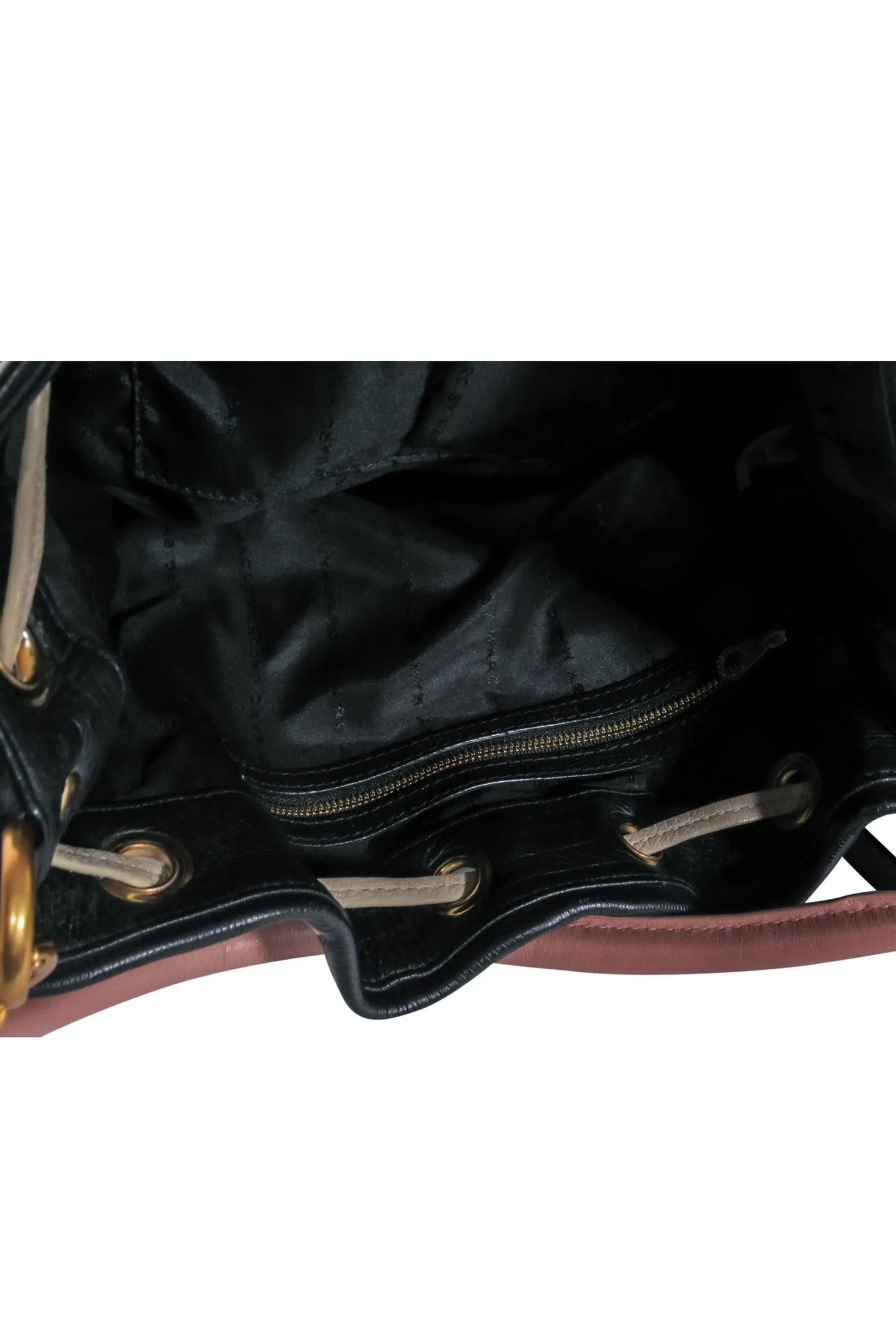 Marc by Marc Jacobs - Black Textured Leather Drawstring Bucket Bag