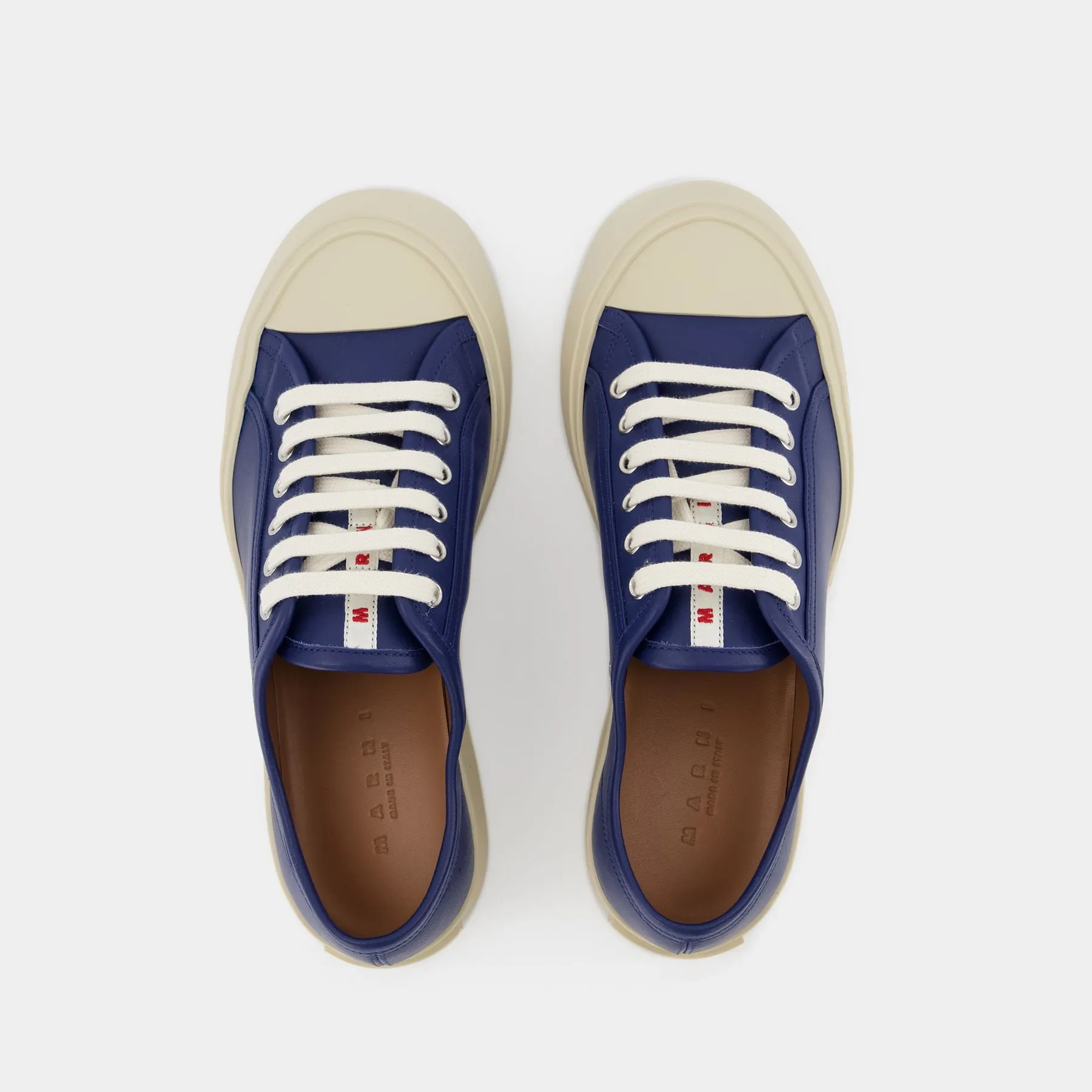 Marni  Pablo Lace-Up Sneakers - Marni - Blue - Leather