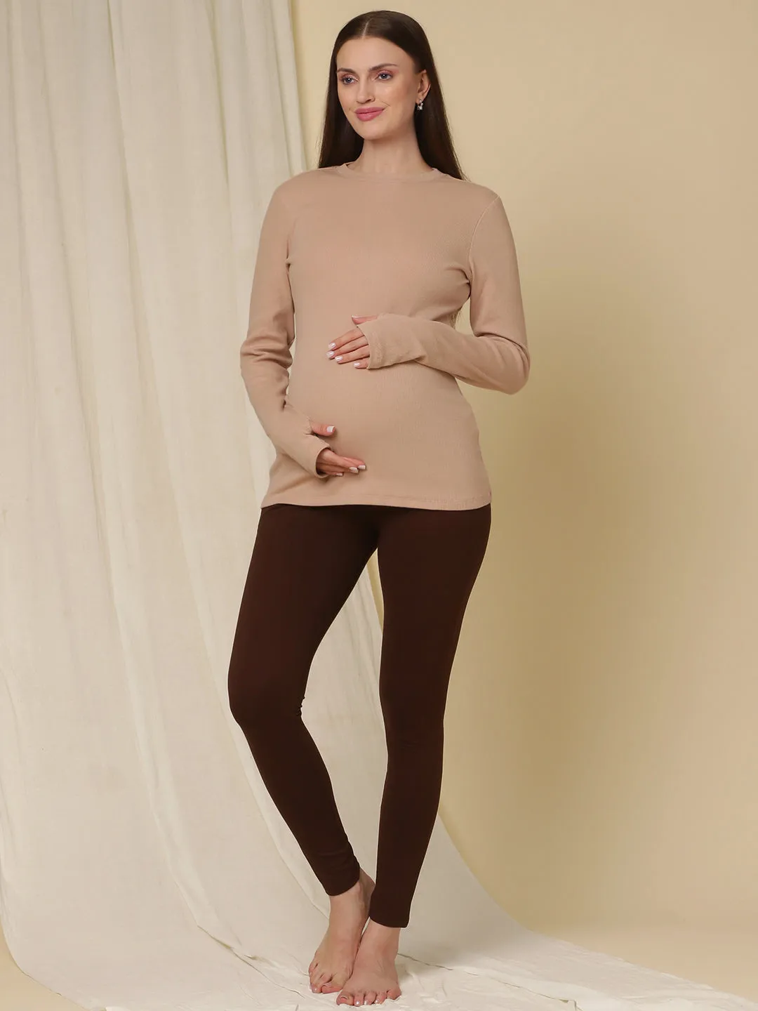 Maternity Leggings- Winter (French Terry Lined)