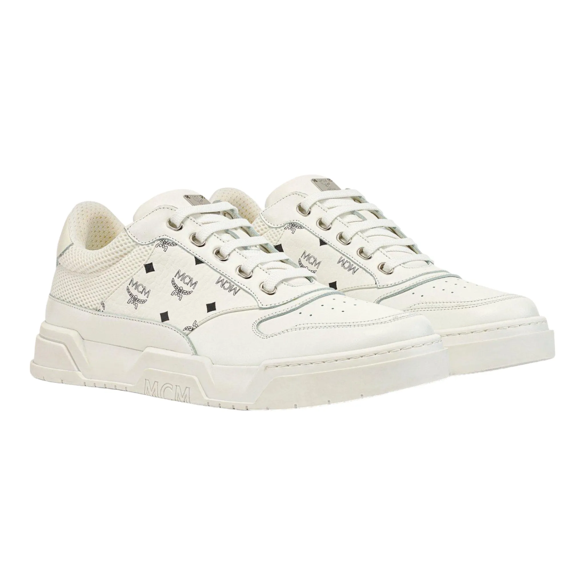 MCM Men's Skyward Low-Top Sneakers In Visetos