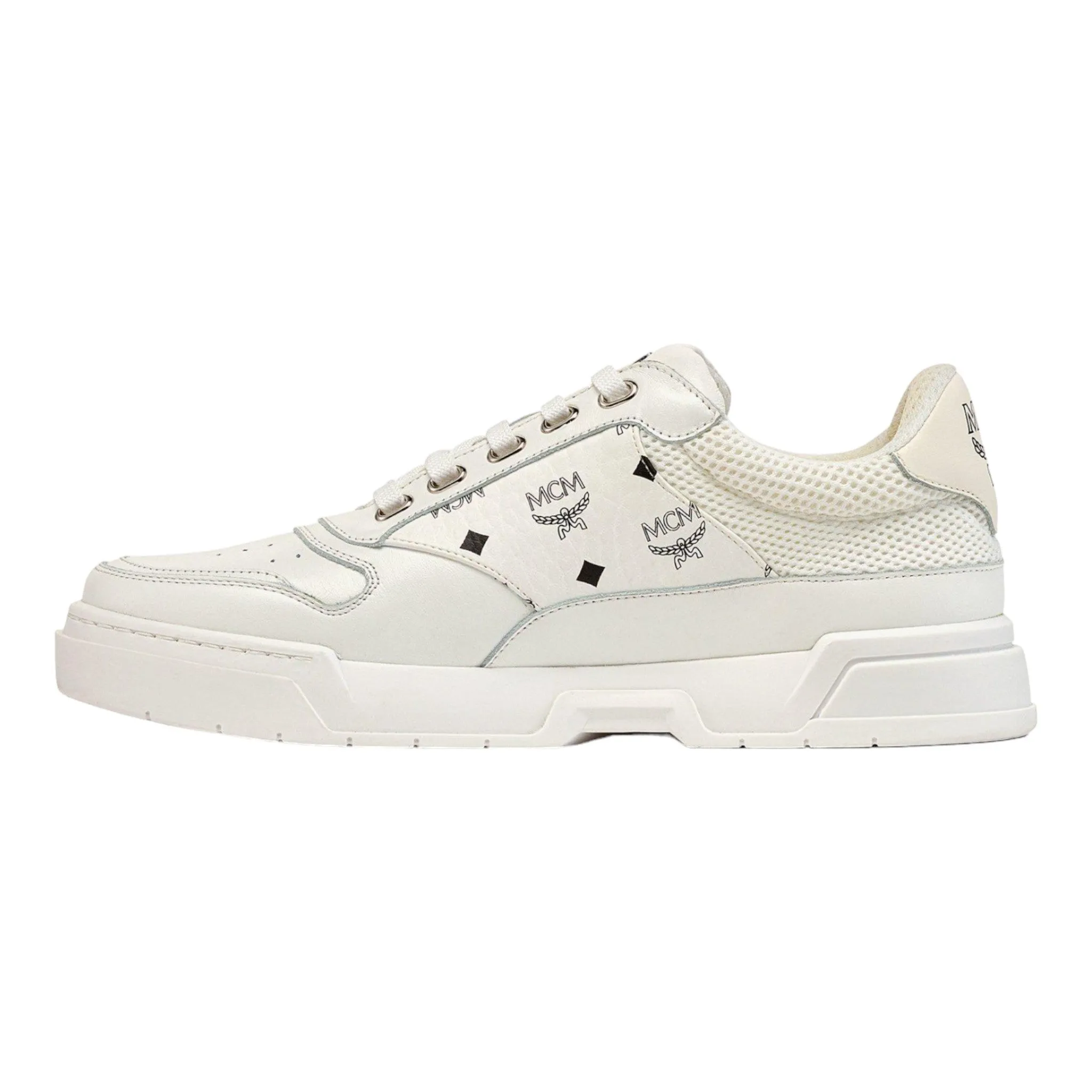 MCM Men's Skyward Low-Top Sneakers In Visetos