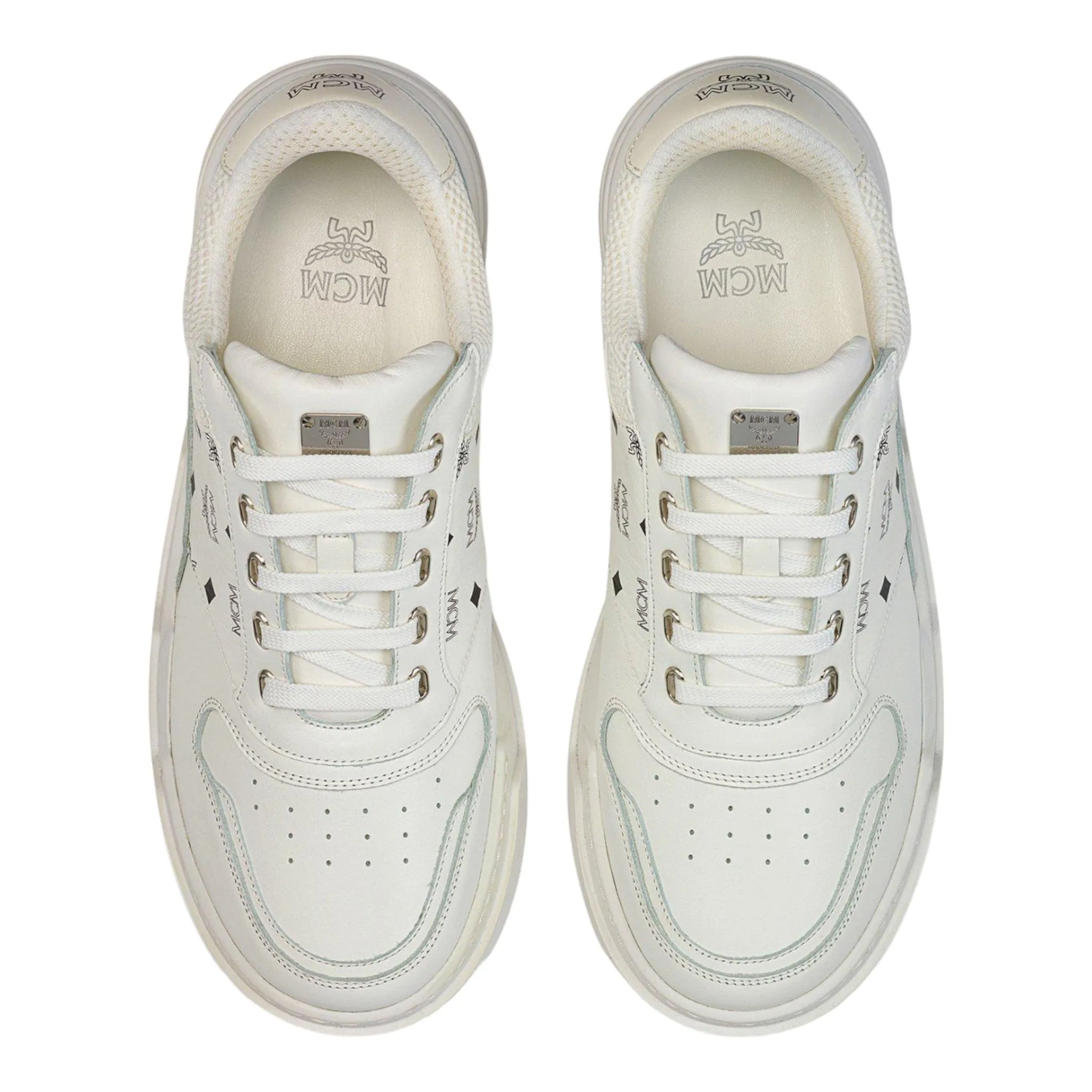 MCM Men's Skyward Low-Top Sneakers In Visetos