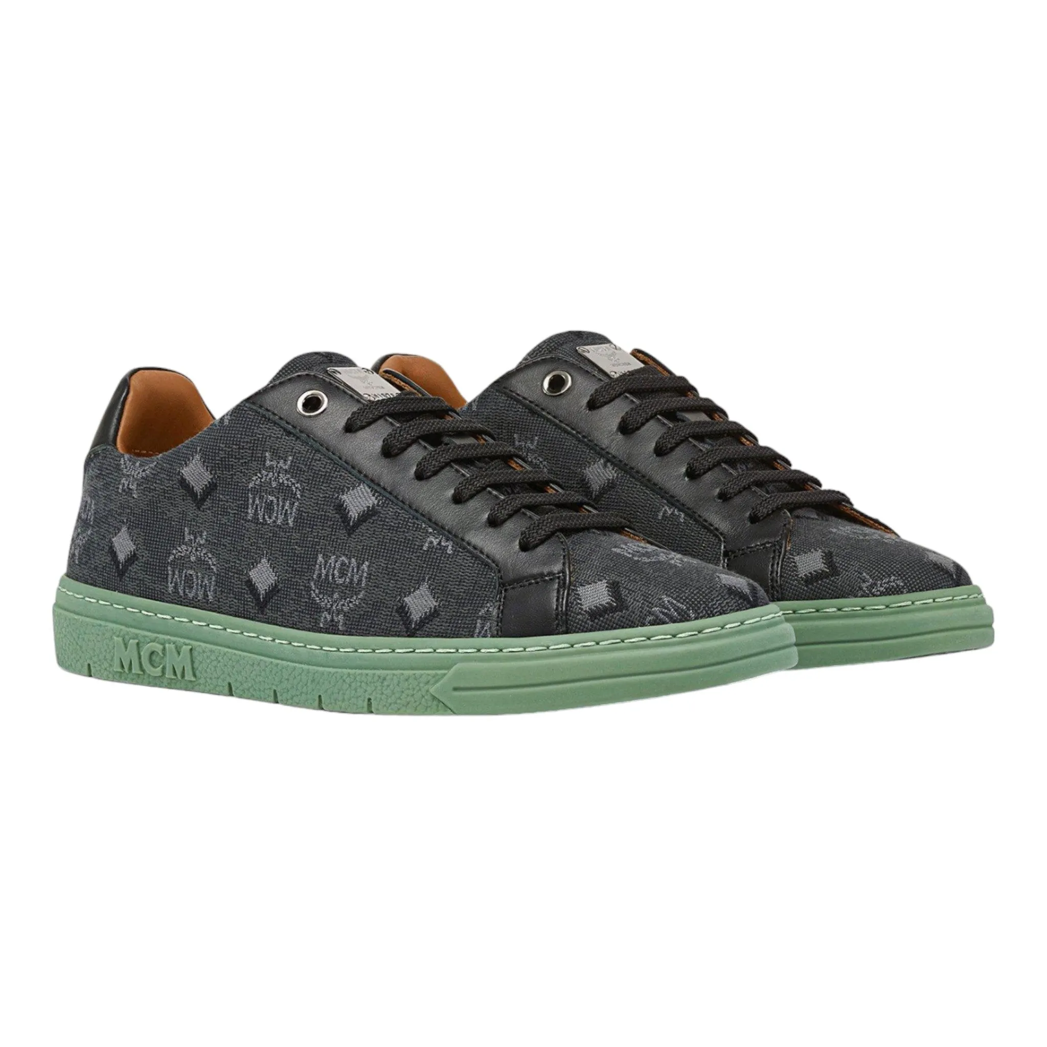 MCM Men's Terrain Lo Sneakers in Vintage Monogram Jacquard