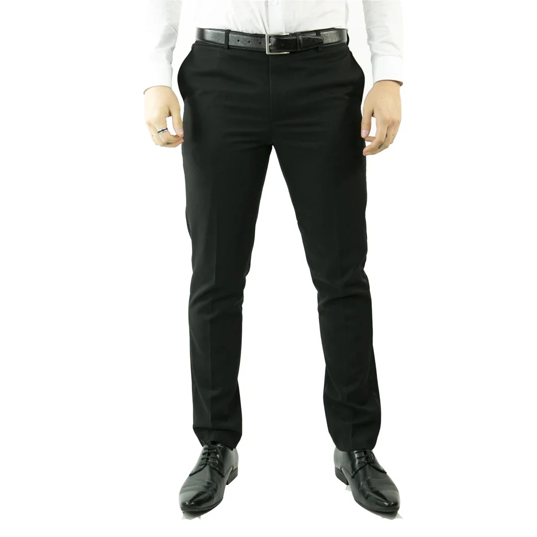 Men's Black Tuxedo Trousers Wedding Prom Stripe Satin Stripe