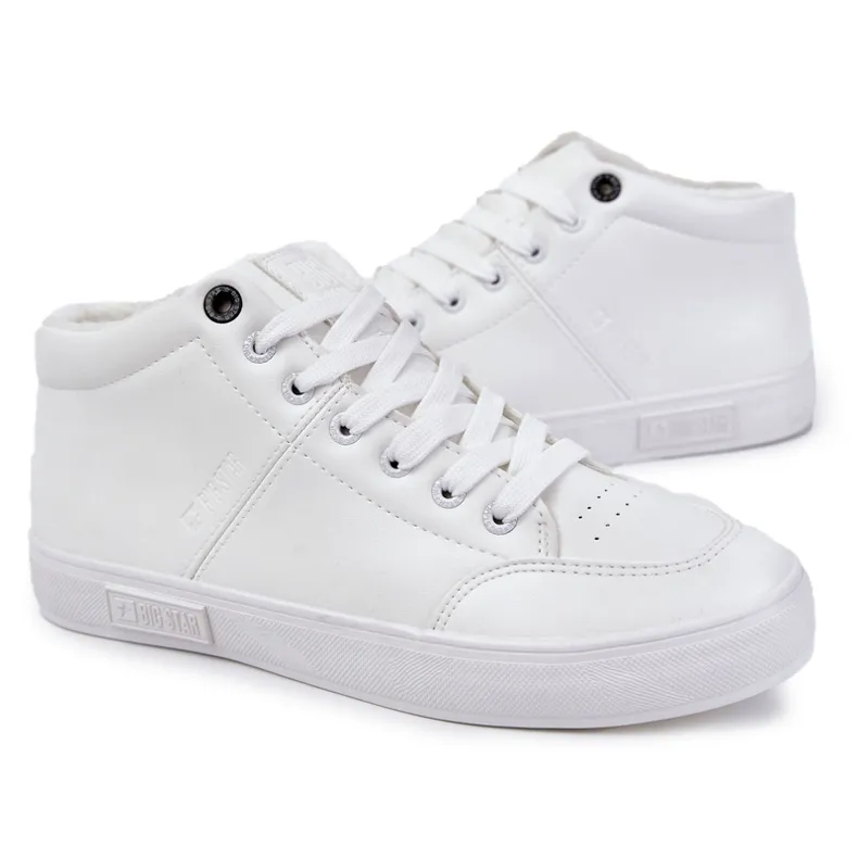 Men's Classic Leather Sneakers Big Star KK174347 White