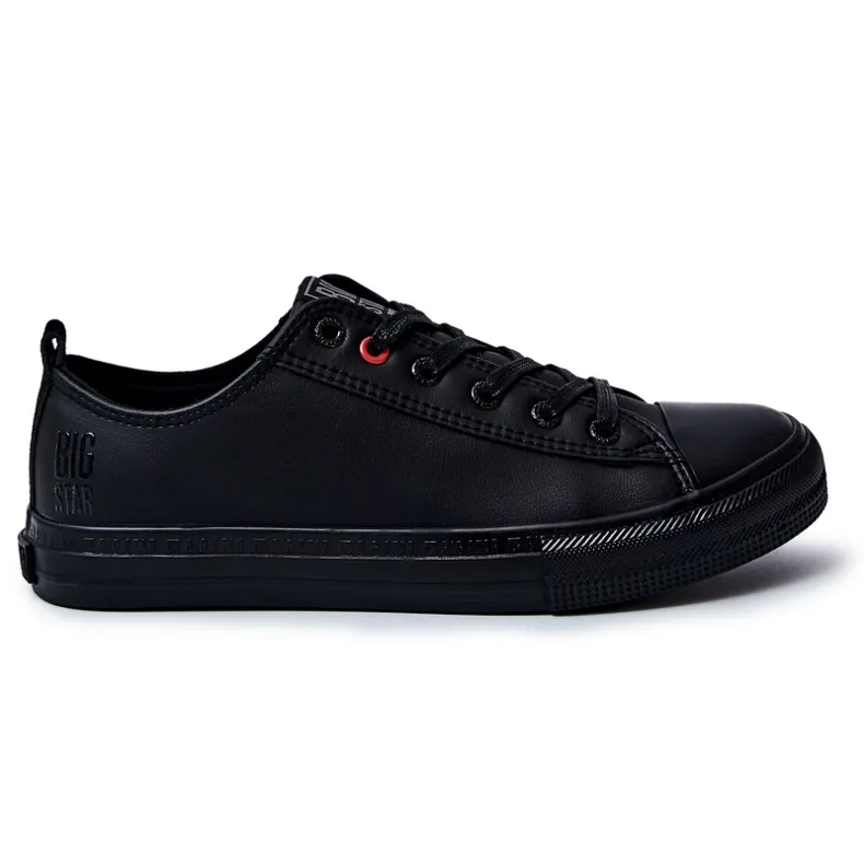 Men's Leather Sneakers Big Star JJ174005 Black